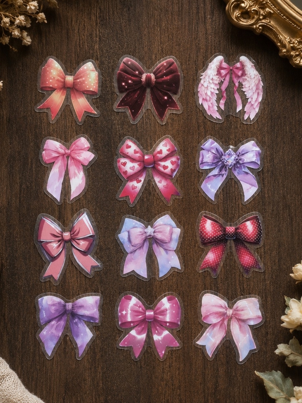 3 for $20 Bundle of 12 Pretty Bow Stickers New